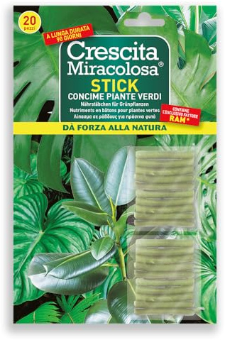 Crescita Miracolosa Bastoncini Piante Verdi 20 pz – Concime a Lenta Cessione – Box da 3