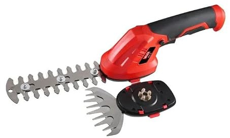 Valex Forbici a Batteria RSA72 per Erba e Siepi, Rosso/Nero, 7,2V, Lame Intercambiabili, 2 Batterie Li-Ion Incluse