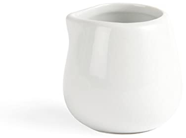 Olympia Whiteware Compact Jugs 85ml (12 Pack) - Reusable Mini Creamer Pitcher C204