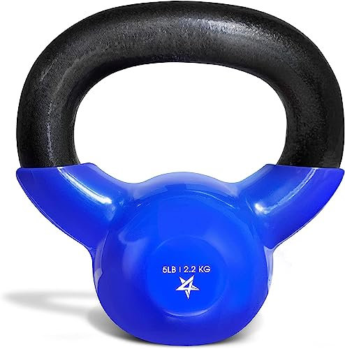 Yes4All K2LK 2-22kg Kettlebell/Kugelhantel aus Gusseisen mit Vinylbeschichtung 2.2kg