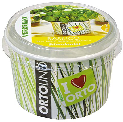 Verdemax 2021 - Kit basilico Ortolino, Colore: Bianco/Verde