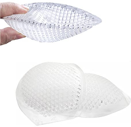 Bamboopack Silicone Bra Inserts Breathable Semi-Adhesive Perforated Nonslip Breast Enhancers Honeycomb Push up Booster Pads Inserts for Bra Bikini Swimsuits Sports Bra