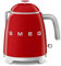 Smeg KLF05RDUK 0.8L Mini Kettle, Retro 50's Style, Anti-Slip Base, Auto Shut Off, 1400W, Red