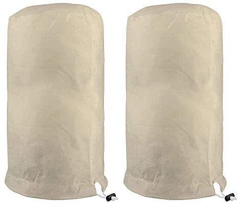 2 Pezzi Copri Piante Inverno 200×240cm Beige, Tessuto Non Tessuto per Piante, Cappuccio Protezione Piante, Cappuccio Piante Non Tessuto, Sacco Piante, Teli per Piante Inverno Sacchetti con Cerniera