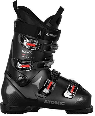 ATOMIC HAWX PRIME 90 Skischuhe - Größe 32/32.5 - Alpin-Skischuh in Schwarz - Boots mit 3D Knöchel & Ferse für präzisen Sitz - mittelbreite Skistiefel für Fortgeschrittene