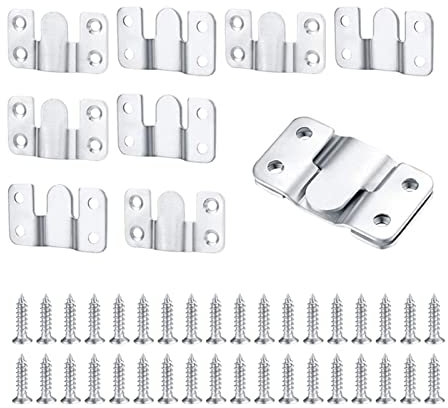JDMTM 10 Stück Unterputz-Halterung, ineinandergreifende Hängemöbel-Verbindungsstücke, Edelstahl-Wandhalterung, Bilderrahmen-Halterungen
