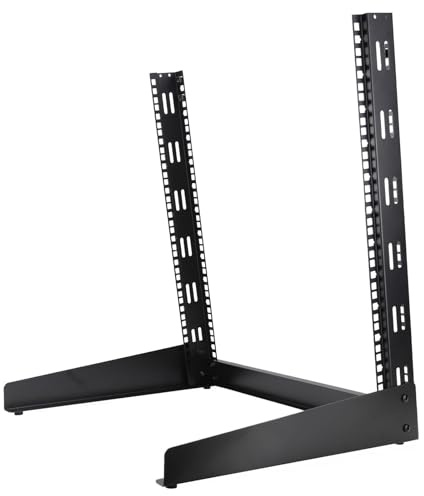 kenable Soporte Rack Abierto 19 Pulgadas Formato Torre para Escritorio Estudio Casa 12U
