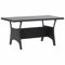 CYJSRGWE Gartentisch Schwarz 120x70x66 cm Poly Rattan, Garten Esstisch, Grill Gartentisch, Bistrotisch, Terrassentisch, Picknicktisch, Outdoortisch, Balkontisch - 316585