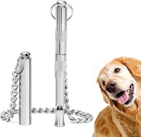 AHEJIOO Hundepfeife Rütter Rückruf – Metallpfeife mit Halskette für effektive Hundetraining