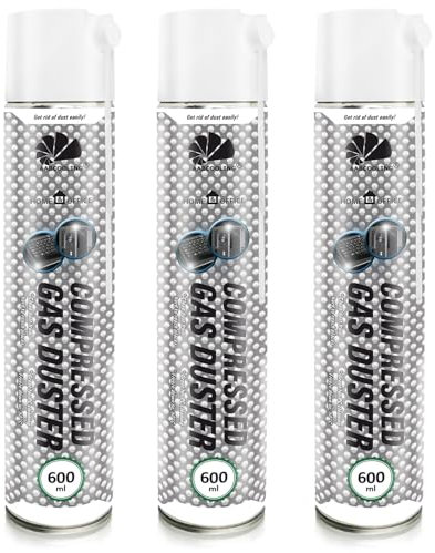 AABCOOLING Home&Office 3x 600ml Tryckluftsspray – Datorrengöringsspray, Bärbar Dator, Dator, Dammblåsare, Högtrycksluft, Rengöringsutrustning, Luftrenare, Sprayburk, PC-rengöringssats, K1