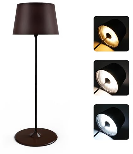 MU LIN Lampada Lampada da Tavolo Ricaricabile e Senza Fili con Controllo Touch, Utilizzabile anche come Lampada da Esterni, Dimmer, 2200-3000 K, Altezza 35 cm, Colore Marrone per ristorante e Casa