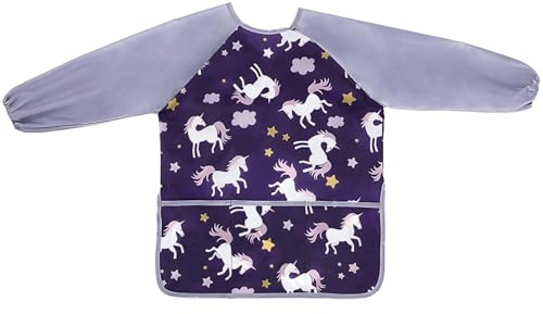JOOTUEPO Tablier Peinture, Imperméables Blouse Peinture, Tabliers avec 3 Poches, l'École Activités Peintures Cuisine Nourrissage pour 90 à 140cm