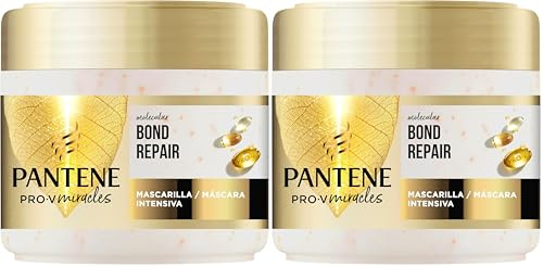 Pantene Molecular Bond Repair Mascarilla Capilar Intensiva con Biotina 300ml Fórmula Pro-V para Pelo Dañado y muy Seco. Deja el Pelo Visiblemente más Sano, Fuerte y Regenerado (Paquete de 2)