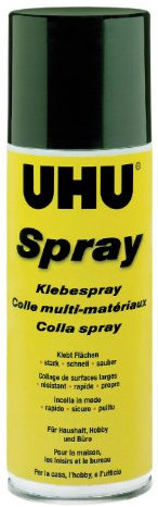 UHU Klebespray, Transparenter und permanenter Kontaktsprühkleber für kleine und große Flächen, 200 ml