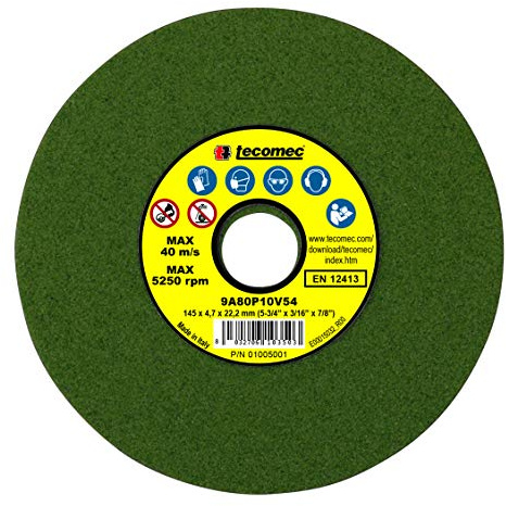 Tecomec 01005001 5-3/4 Grinding Wheel, Green