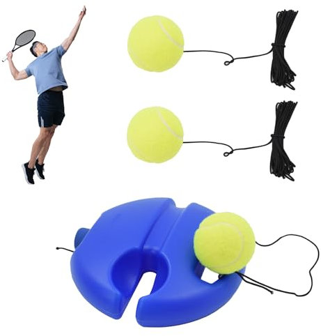 PROVO Tennis Trainer, Tennistrainer Set Trainer Baseboard mit 2 Rebound Ball, Tennis Selbststudium Praxis Training Tool für Anfänger Kinder Erwachsene