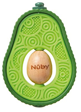 Nuby Avocado-Beißring – leicht zu greifen, BPA-frei, geeignet ab 3 Monaten