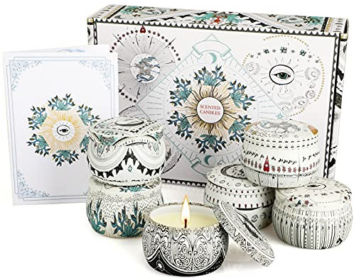 Duftkerze Set Geschenk für Frauen Kerze Deko Geschenkideen Frauen Kerzenset zum Verschenken Kerze Duft als Geburtstag Geschenk Geschenkset Frauen Duftkerzen Kerzen Geschenke für Frauen