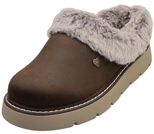 Skechers Womens Keepsakes Lite Cozy Blend Slipper, Chocolate Textile, 8 UK