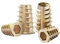 Qrity 20 Pcs Hex Socket Screw-in Nuts Fastener M5x8mm, Zinc Alloy Ladder-Shaped Threaded Insert Nuts, Interface Hex Socket Drive