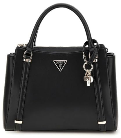 GUESS Damen Daryna 2 Comp Satchel Ranzen, Schwarz