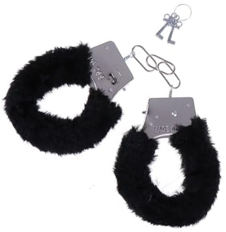 Metal Handcǔffs 2 Keys for Cosplay Police, Party Supplies Costume Accessories,Comfortable Handcǔffs Prop Dress Ball Party Halloween Day 2025 (Black)