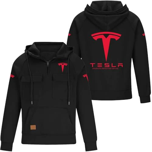 HYFZXWX Felpa con cappuccio tattica da uomo Felpa cargo casual stile militare Zip Up Quarter Te_SLA Giacca da allenamento casual calcio/A/L