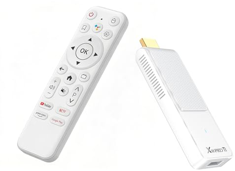Android TV Stick 14.0, 4K TV Stick Box 2GB RAM 16GB ROM RK3518 CPU, Admite WiFi 6 2.4/5GHz Bluetooth 5.0 HDMI HDR10, Ultra HD Smart TV Stick Incluye Mando a Distancia por Voz Bluetooth 2026 Blanco