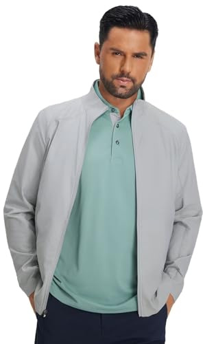 M MAELREG Track Jacket Men Full Zip Lightweight Workout Running Athletic Jacket with Pockets Sportswear Top