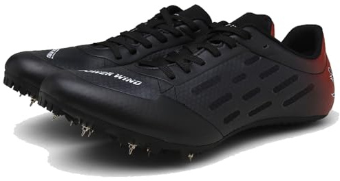 Zeihyeurus Scarpe da corsa da uomo con tacchetti, per atletica e campo, unisex, con impugnatura, 7 chiodi, per corsa su pista e campo