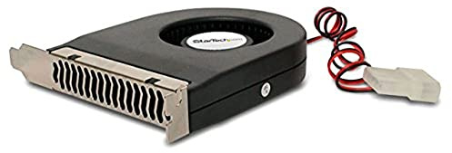 StarTech.com Expansion Slot Rear Exhaust Cooling Fan with LP4 Connector (FANCASE), Black, 1 Count (Pack of 1)
