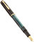 Pelikan 983411 Kolbenfüllhalter Classic M200, vergoldete Edelstahlfeder, B, grün-marmoriert