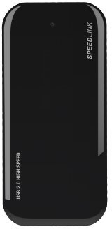 Speedlink Nobilé aktiver 4-fach USB Hub mit Netzteil (4 USB 2.0-Anschlüsse, 1,4m Kabellänge) schwarz