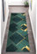 Läufer Teppich für Flur Indoor rutschfest Grün 80×300cm, Waschbar Polyester Langer Teppich für Küche Wohnzimmer, Breite 60cm/ 80cm/100cm/ 120cm