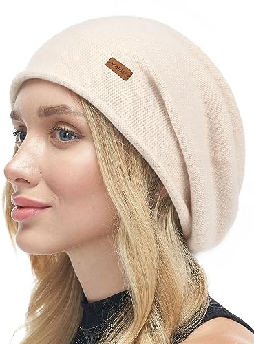 FURTALK Slouchy Beanies for Women Winter Hats Soft Warm Beanie Hat Ladies Knitting Skull Beanies Beige