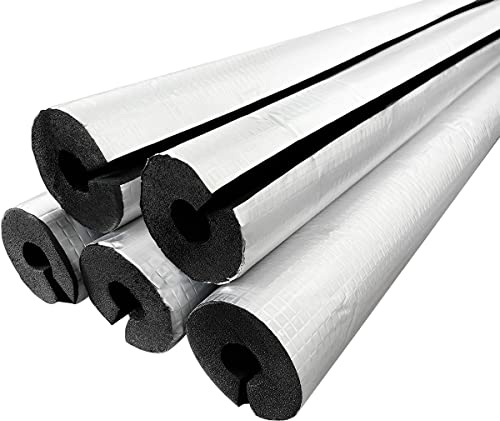 Rörisolering Slang 30 Mm Tjock Frostskyddsskum Skum Rörisolering För Utomhusvattenrör Kranar, 22 Mm- 120 Mm ID Gummislang Med Aluminiumfolie (Color : Thick 30mm, Size : ID 22mm)
