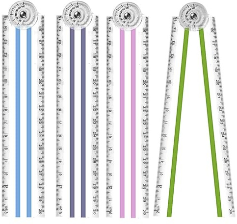 4 PCS 30cm Ruler Foldable, Clear Foldable Ruler, 15cm Transparent Straight Folding Ruler Folding Ruler 30cm for School Children Office