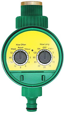 Válvula de temporizador de agua analógica de dos esferas, controlador electrónico automático de riego de jardín