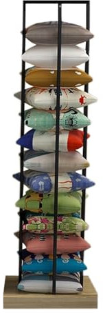 ZAQYCM Schalhalter aufbewahrung Kleines Kissen Display Regal, 2m Hohen Boden Werfen Kissen Lagerung Halter Für Einzelhandel/Supermarkt/Schlafzimmer Kleiderschrank/Kleidung Geschäfte(Black)