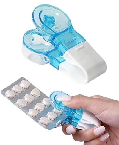 HAPZUR 1 unidad Cortador y empujador de comprimidos, ideal para dosificar con precisión todo tipo de comprimidos; un compañero ideal para el trabajo y los viajes.
