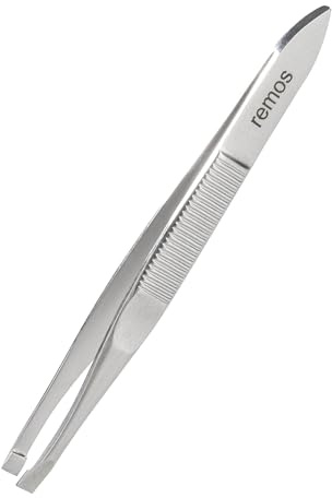 REMOS Tweezers Made of Stainless Steel with Straight tip - 8 cm