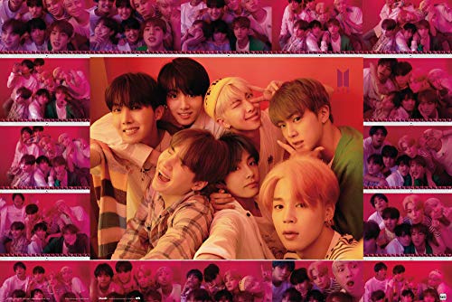 Grupo Erik BTS Poster - Selfie Poster - Kunstdruck - Deko Wohnzimmer oder Deko Schlafzimmer - Deko Zimmer - Größe : 61 x 91 - Offizielle Lizenz - BTS Fanartikel - Be Army!