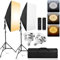 YISITONG Kit d'éclairage Softbox 2X 85W 3200K-5600K Softbox LED Bicolore dimmable avec Support de lumière réglable pour la Photographie Portraits Publicité de Mode Prise de Vue vidéo Youtube