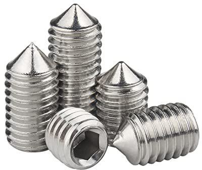 ORANXIN M6 x 10mm 20 Stk Kegelpunkt Stellschrauben Edelstahl 304 Innensechskant Kappe Madenschrauben Gespitzte Spitze Allen Knopf