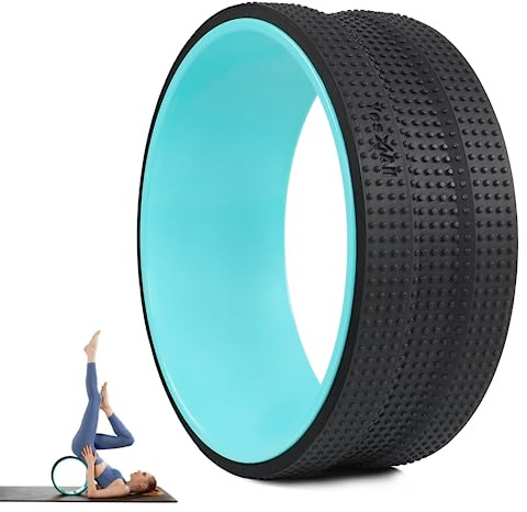 Yes4All Yoga Wheel Roller, 500 lb Capacity Back Cracker Roller, Yoga Roller for Back Ease & Spinal Support, Target Pressure Points for Comfort Hips & Neck, Available in 6”/10”/12” Sizes
