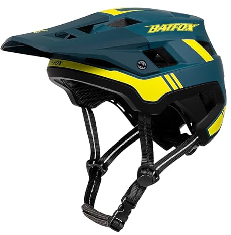 BATFOX Bike Helmet,Mountain Bike Helmet Helmets for Men Women Adults Youth (Dark Green, L(58-61CM))