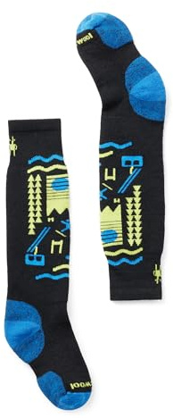 Smartwool Unisex Kids Full Cushion Ski Day Over The Calf Socks (Toddler/Little Kid/Big Kid) Black Medium