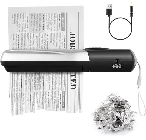 Portable Mini USB Shredder - Strip Cut for Home & Office Use, Multifunctional Professional Paper Shredder Without Basket, Ideal for Law Firms