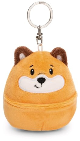 NICI Schlüsselanhänger Chill Fuchs 8cm-orange-Plüsch-Begleiter für Rucksack oder Tasche, Kuschel-Anhänger mit Metallring für Schlüsselbund & Schlüsselhalter | 61752