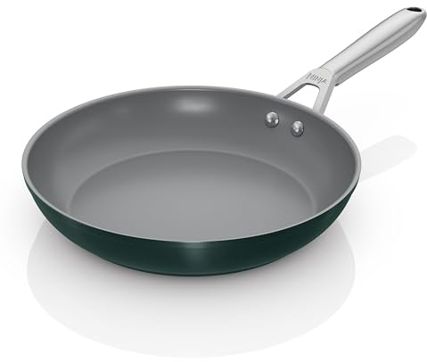 Ninja ZEROSTICK Ceramic Pro 32 cm Frying Pan, Scratch Resistant, Made PTFE-Free, All Hob Compatible, Green, CW30032UKGN